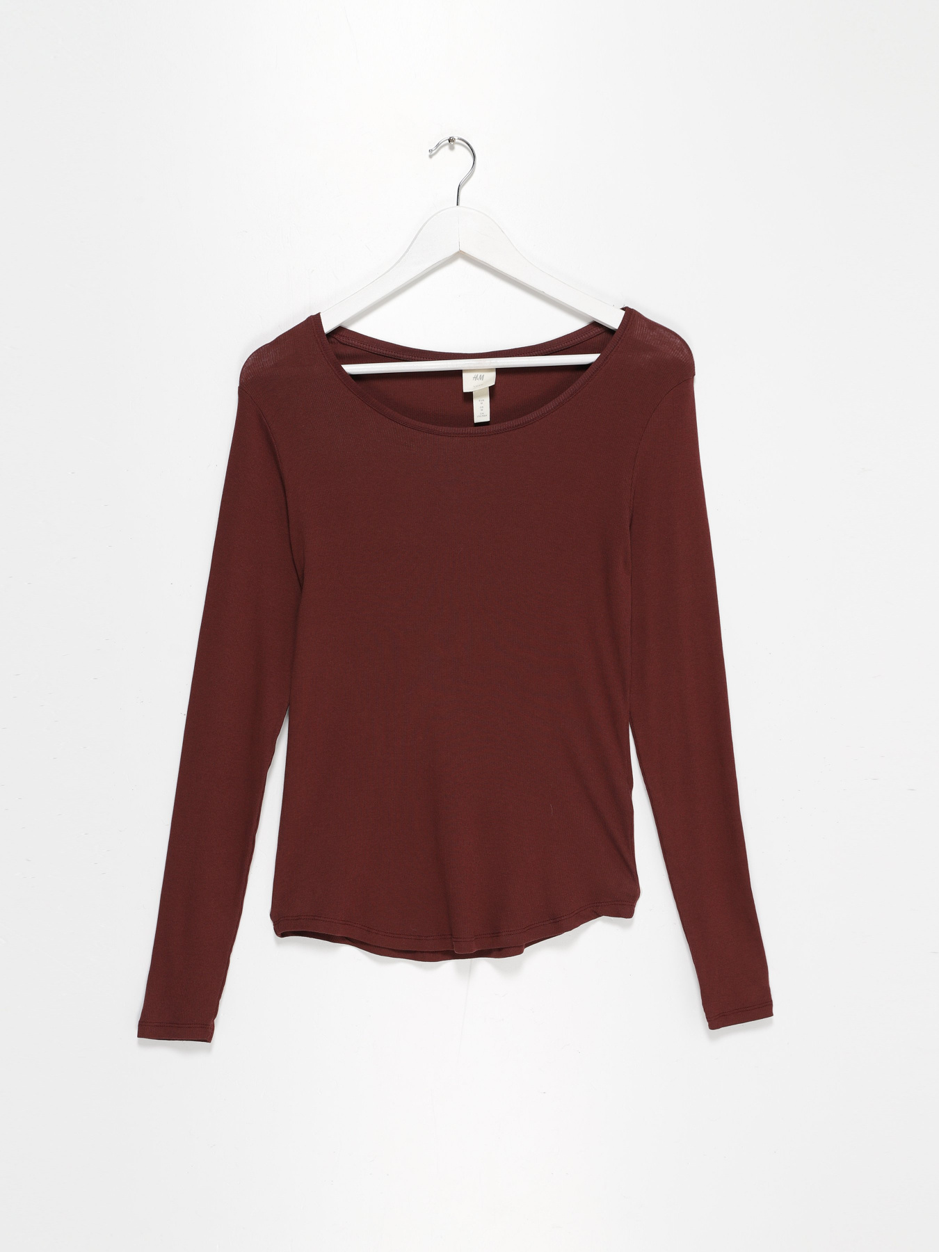 Лонгслив H&M модель 0516000_т.бордовий Фото