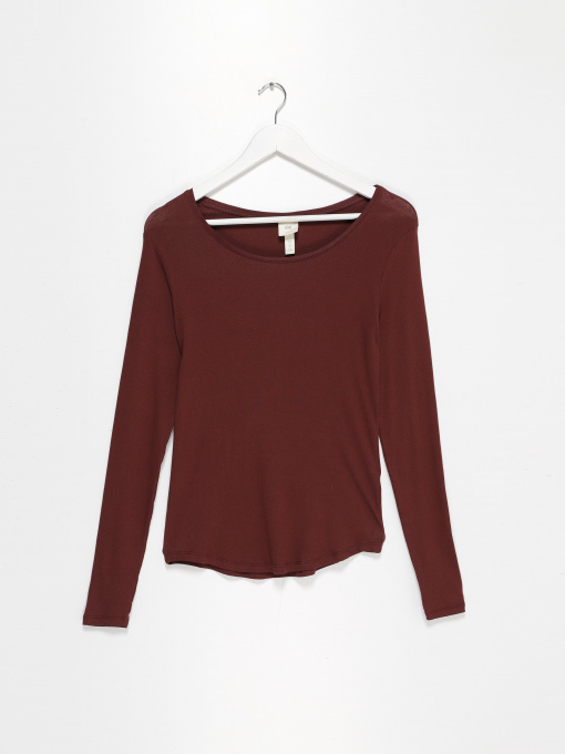 Лонгслив H&M модель 0516000_т.бордовий Фото