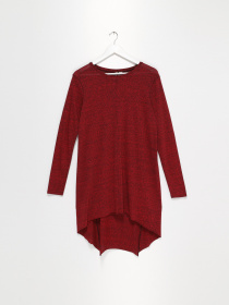 Платье миди H&M модель 0516656_бордовий комб. Фото