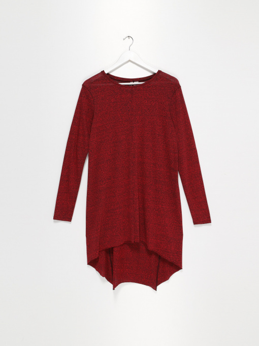 Платье миди H&M модель 0516656_бордовий комб. Фото