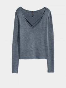 Лонгслив H&M модель 0440121_синій Фото