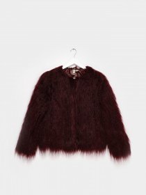 Шуба H&M модель 0537060_т.бордовий Фото