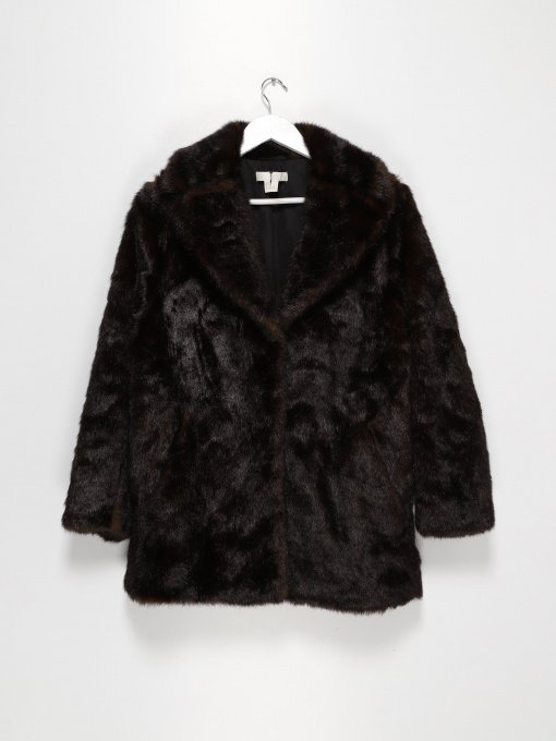 Шуба H&M модель 0537545_т.коричневий Фото