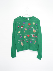 Джемпер H&M модель 0539290_зелений комб. Джемпер H&M модель 0539290_зелений комб. Фото