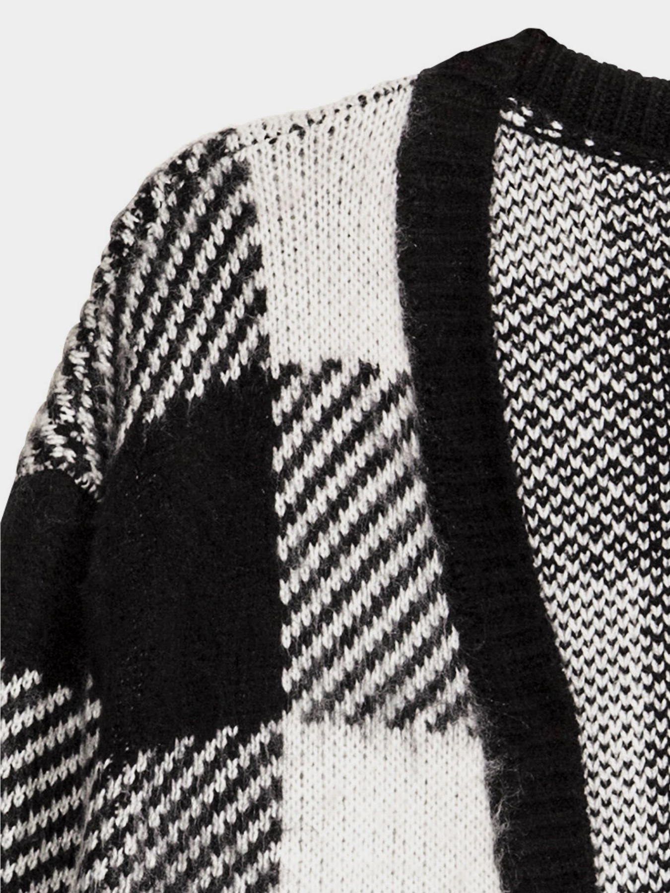 Кардиган H&M модель 0448202_чорний з білим Фото