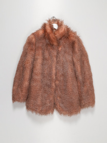 Шуба H&M модель 0549605_рожевий комб. Фото