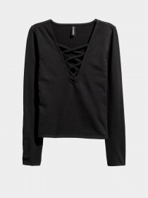 Реглан H&M модель 0454789_чорний Фото