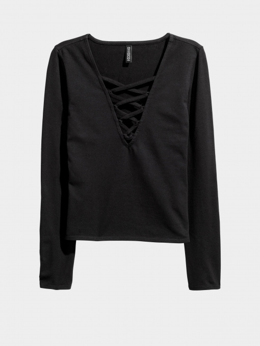 Реглан H&M модель 0454789_чорний Фото