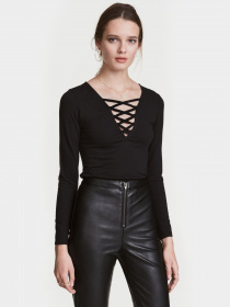 Реглан H&M модель 0454789_чорний Фото