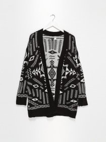 Кардиган H&M модель 0589945_чорний комб. Фото