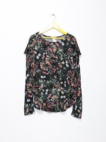 Лонгслив H&M модель 0597059_чорний комб. Фото