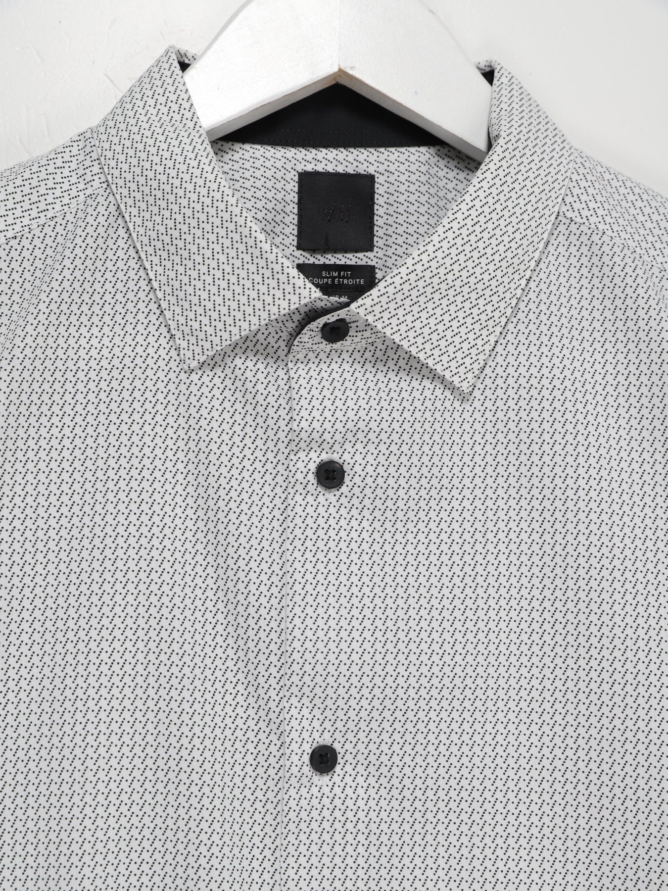 Сорочка повсякденна H&M модель 0600229_білий комб. Фото