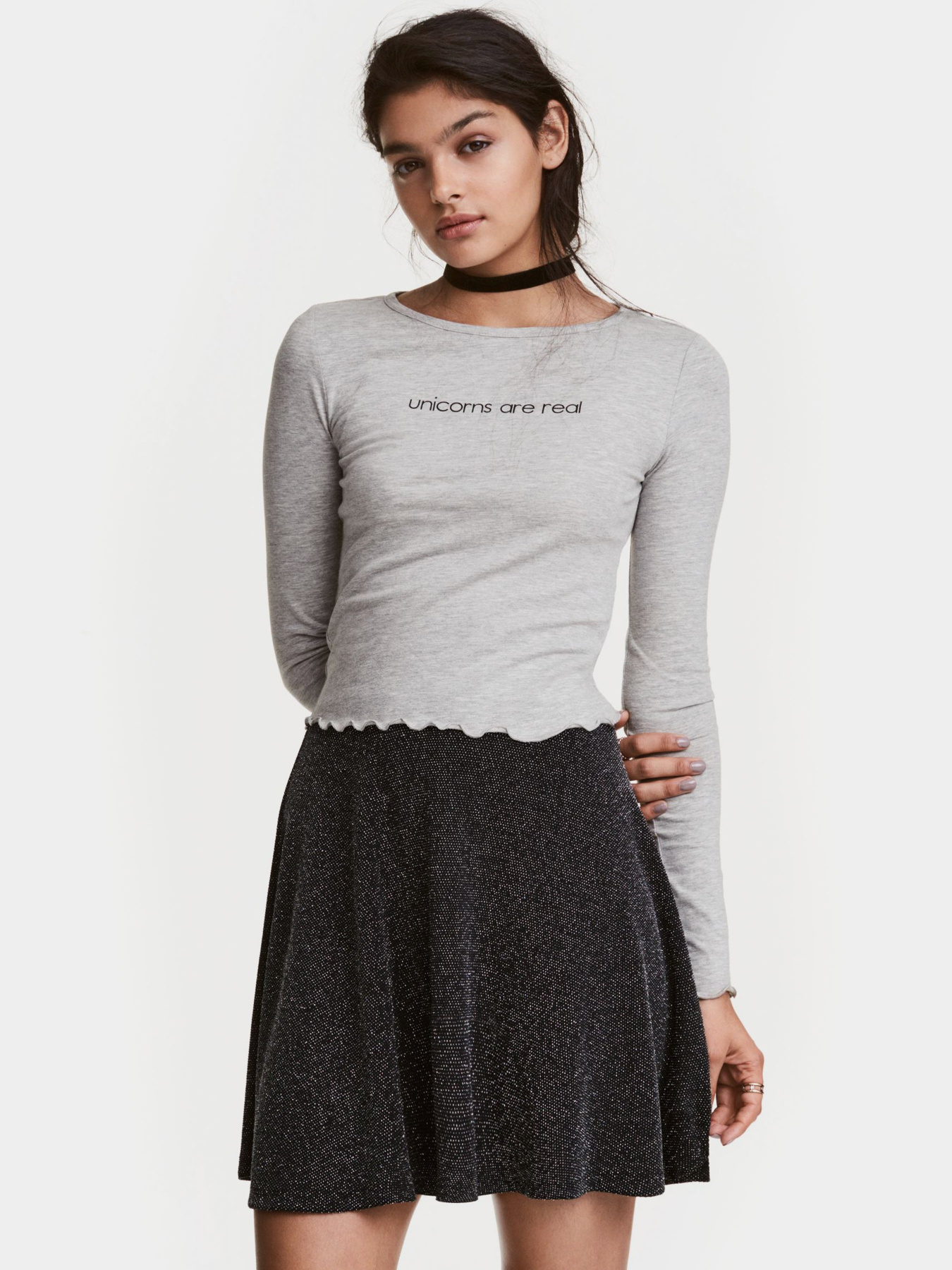 Лонгслів H&M модель 0456042_сірий Лонгслів H&M модель 0456042_сірий Фото