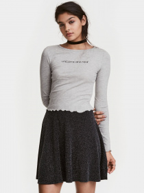 Лонгслів H&M модель 0456042_сірий Лонгслів H&M модель 0456042_сірий Фото