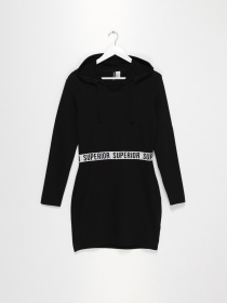 Платье мини H&M модель 0604967_чорний з білим Платье мини H&M модель 0604967_чорний з білим Фото