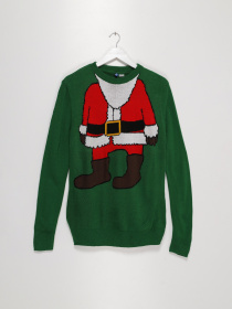 Джемпер H&M модель 0667772_зелений комб. Фото