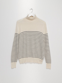 Водолазка H&M модель 0673677_кремовий з чорним Фото