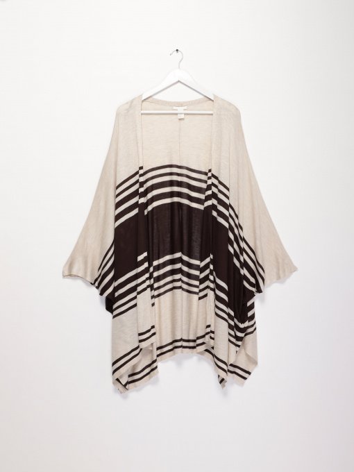 Кардиган H&M модель 0686516_бежевий з чорним Фото