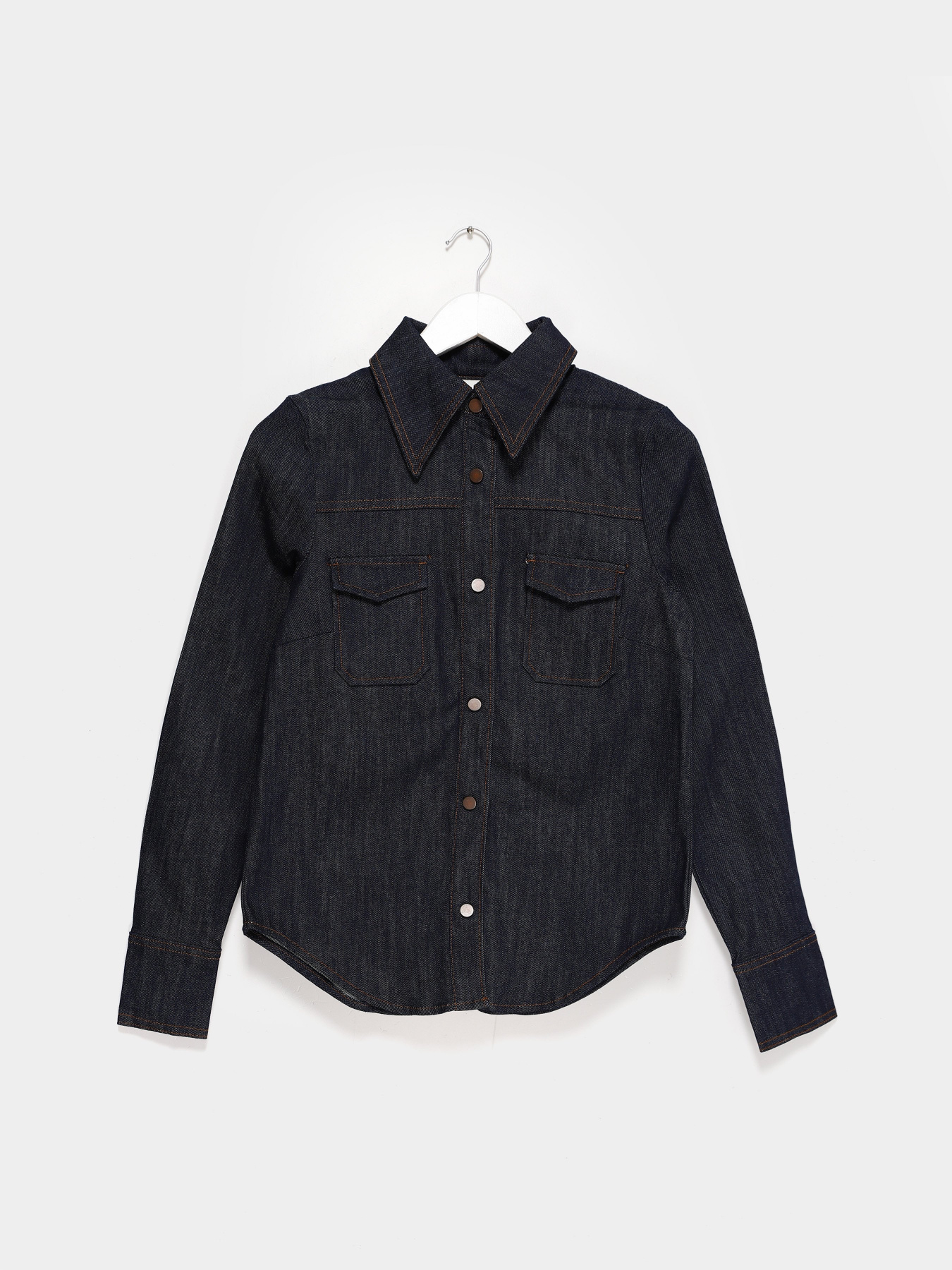 Рубашка H&M модель 0689982_т.синій Фото