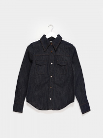 Рубашка H&M модель 0689982_т.синій Фото