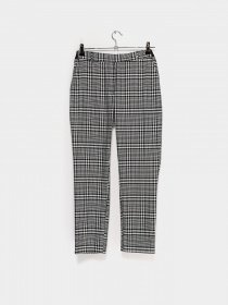 Брюки повседневные H&M модель 0695545_чорний з білим Фото