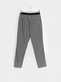 Повседневные штаны H&M модель 0695545_чорний з білим Повседневные штаны H&M модель 0695545_чорний з білим Фото