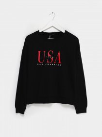 Свитшот H&M модель 0698328_чорний комб. Свитшот H&M модель 0698328_чорний комб. Фото