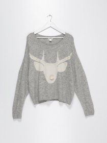 Джемпер H&M модель 0699934_сірий з білим Фото