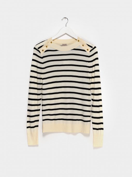 Джемпер H&M модель 0719589_білий з чорним Фото