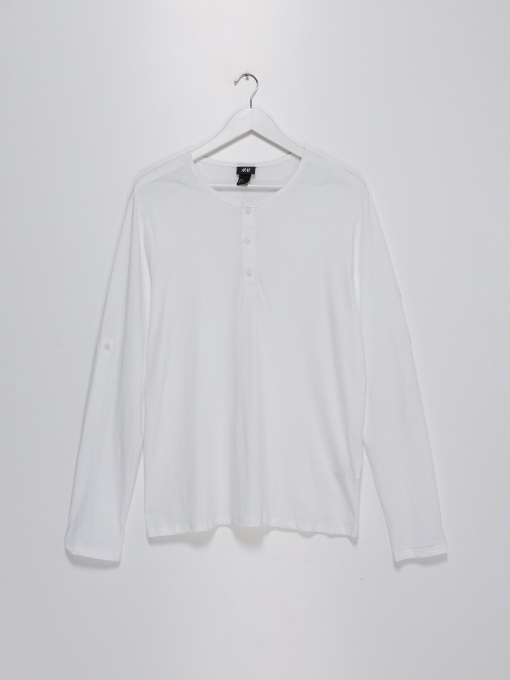 Лонгслив H&M модель 0724436_білий Фото