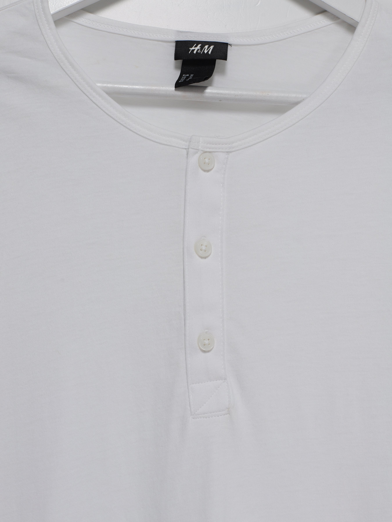 Лонгслів H&M модель 0724436_білий Фото