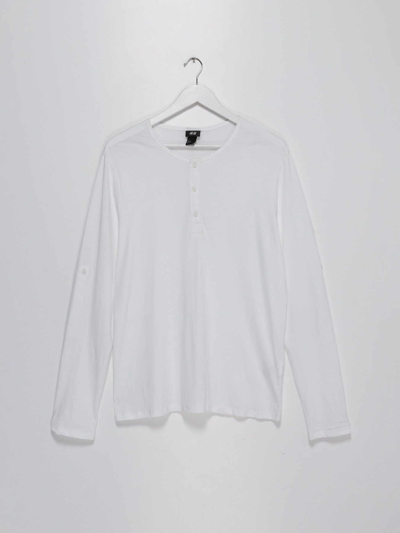 Лонгслів H&M модель 0724436_білий Фото