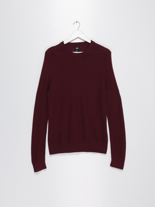 Джемпер H&M модель 0736963_бордовий Фото