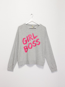 Свитшот H&M модель 0754926_с.сірий з рожевим Фото