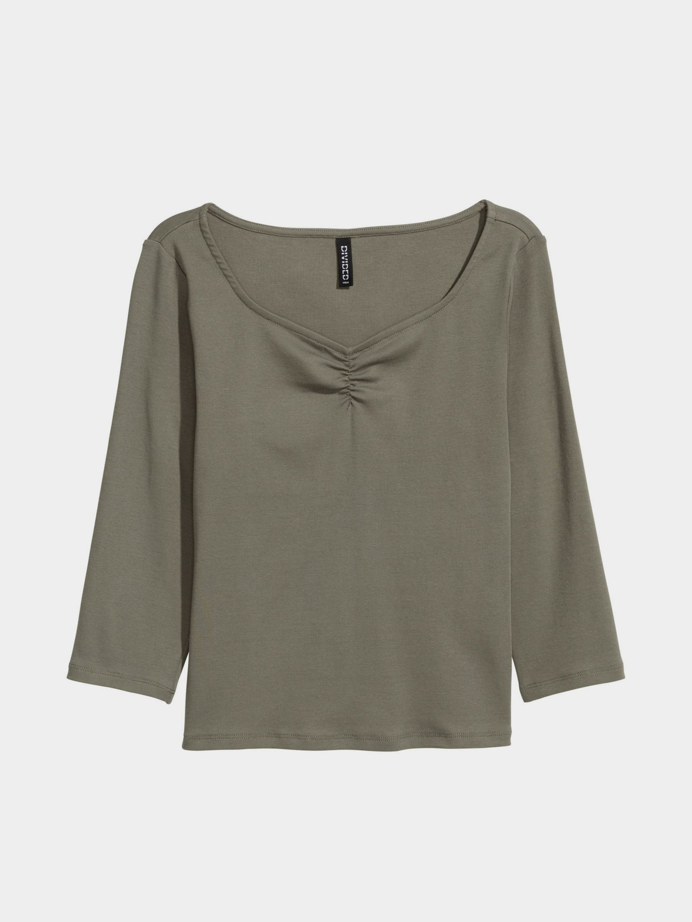 Лонгслив H&M модель 0476569_хакі Фото