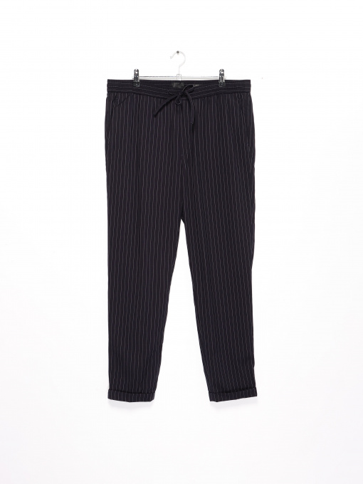 Штани повсякденні H&M модель 0766402_т.синій з білим Фото