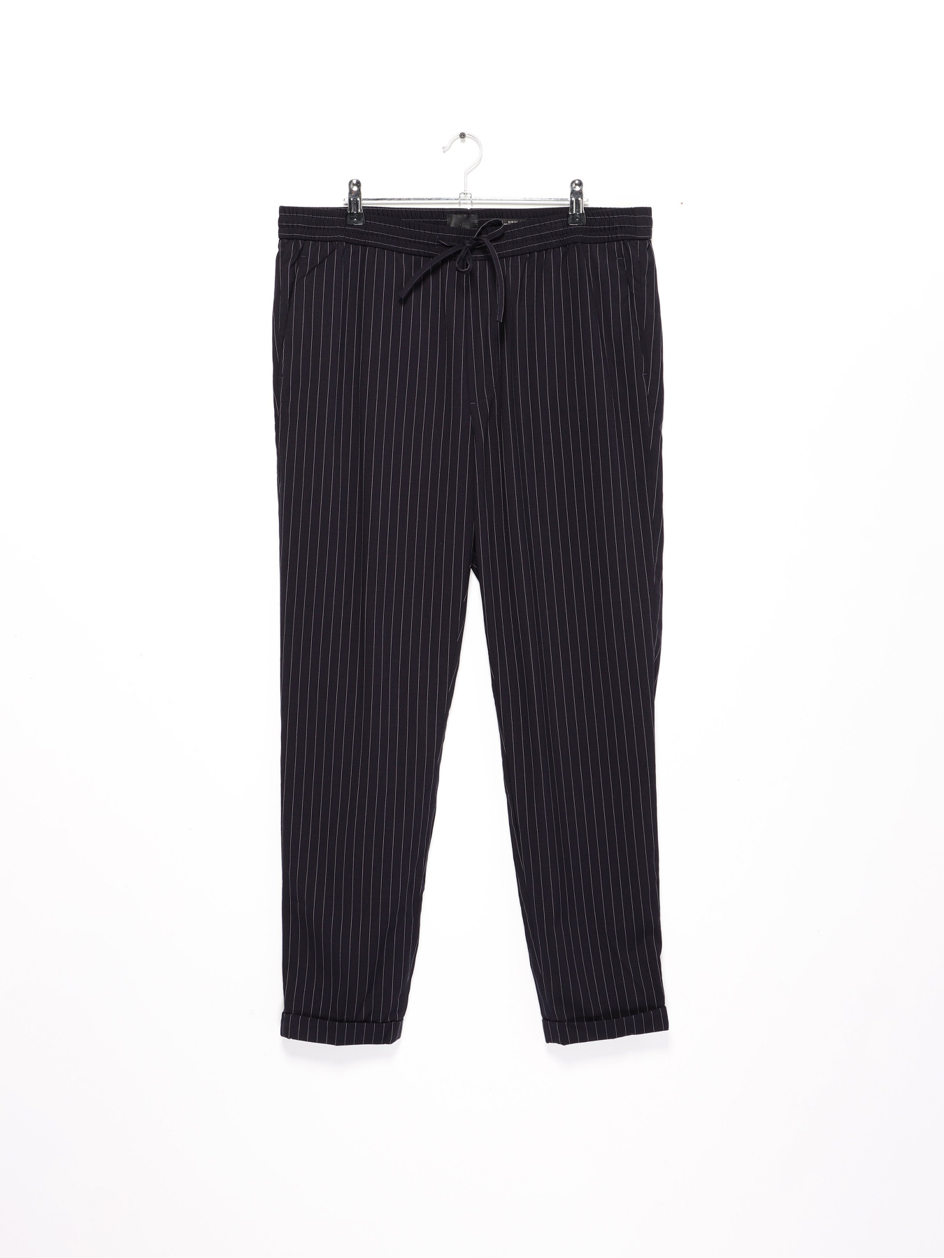 Повсякденні штани H&M модель 0766402_т.синій з білим Повсякденні штани H&M модель 0766402_т.синій з білим Фото