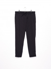 Повсякденні штани H&M модель 0766402_т.синій з білим Повсякденні штани H&M модель 0766402_т.синій з білим Фото