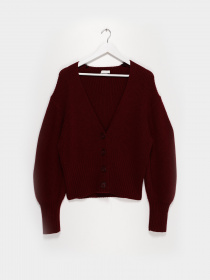 Кардиган H&M модель 0776774_бордовий Фото