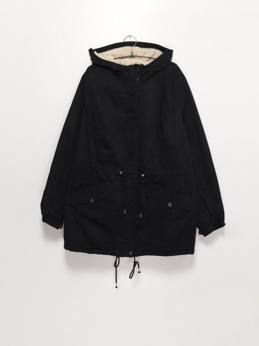 Парка H&M модель 0781688_чорний Фото