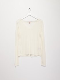 Лонгслів H&M модель 0804541_білий Фото