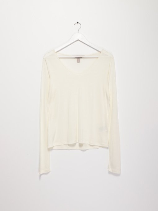 Лонгслив H&M модель 0804541_білий Фото