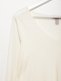 Лонгслів H&M модель 0804541_білий Фото