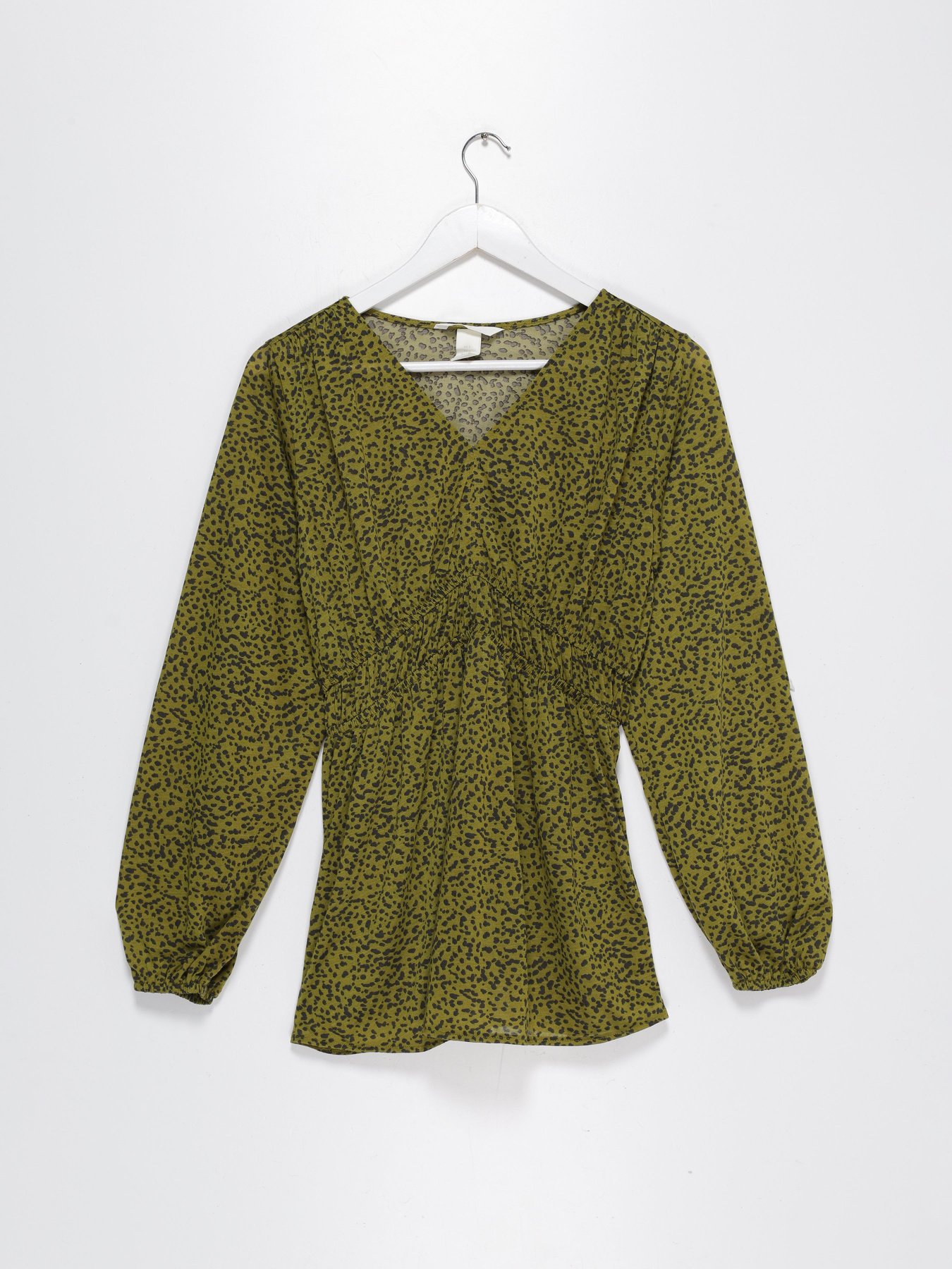 Блуза H&M модель 0808819_зелений з чорним Фото