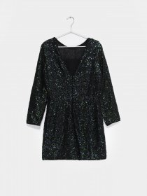 Платье миди H&M модель 0827349_чорний комб. Фото