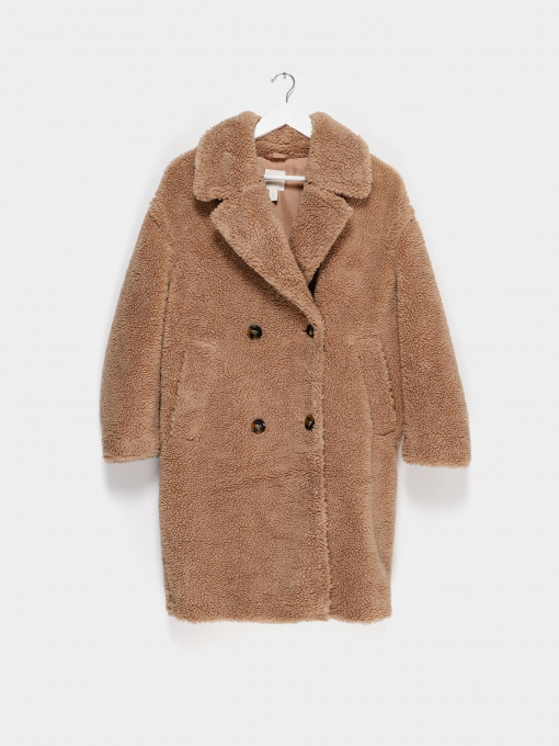 Шуба H&M Модель 0840059_бежевий Фото