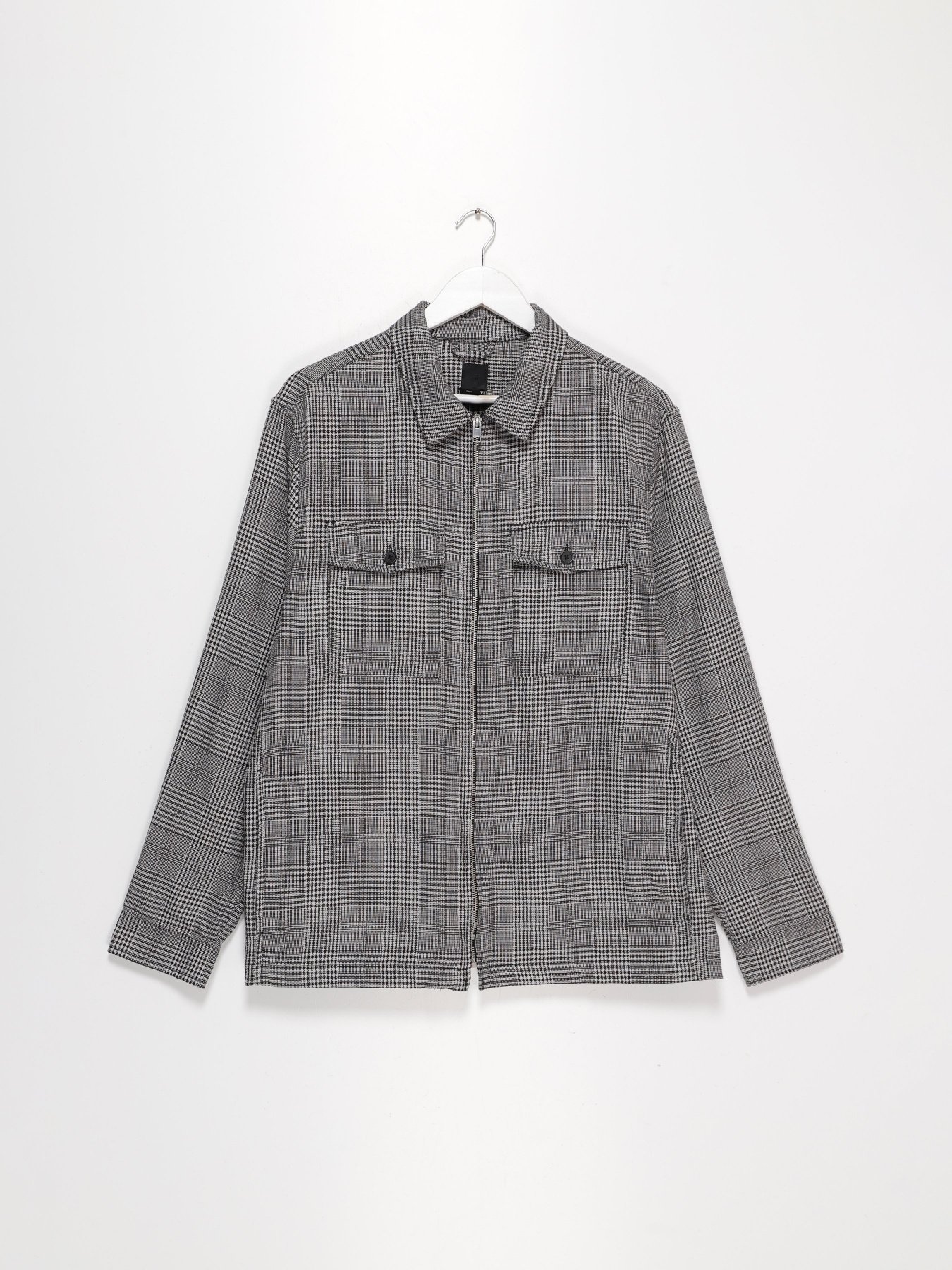 Сорочка H&M модель 0880881_сірий комб. Фото