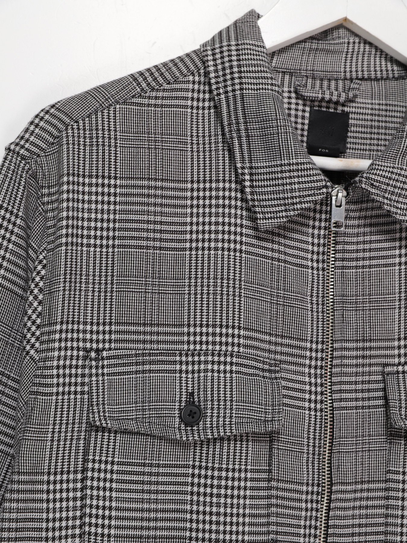 Сорочка повсякденна H&M модель 0880881_сірий комб. Фото