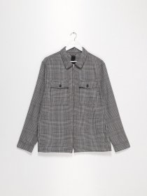 Сорочка повсякденна H&M модель 0880881_сірий комб. Фото