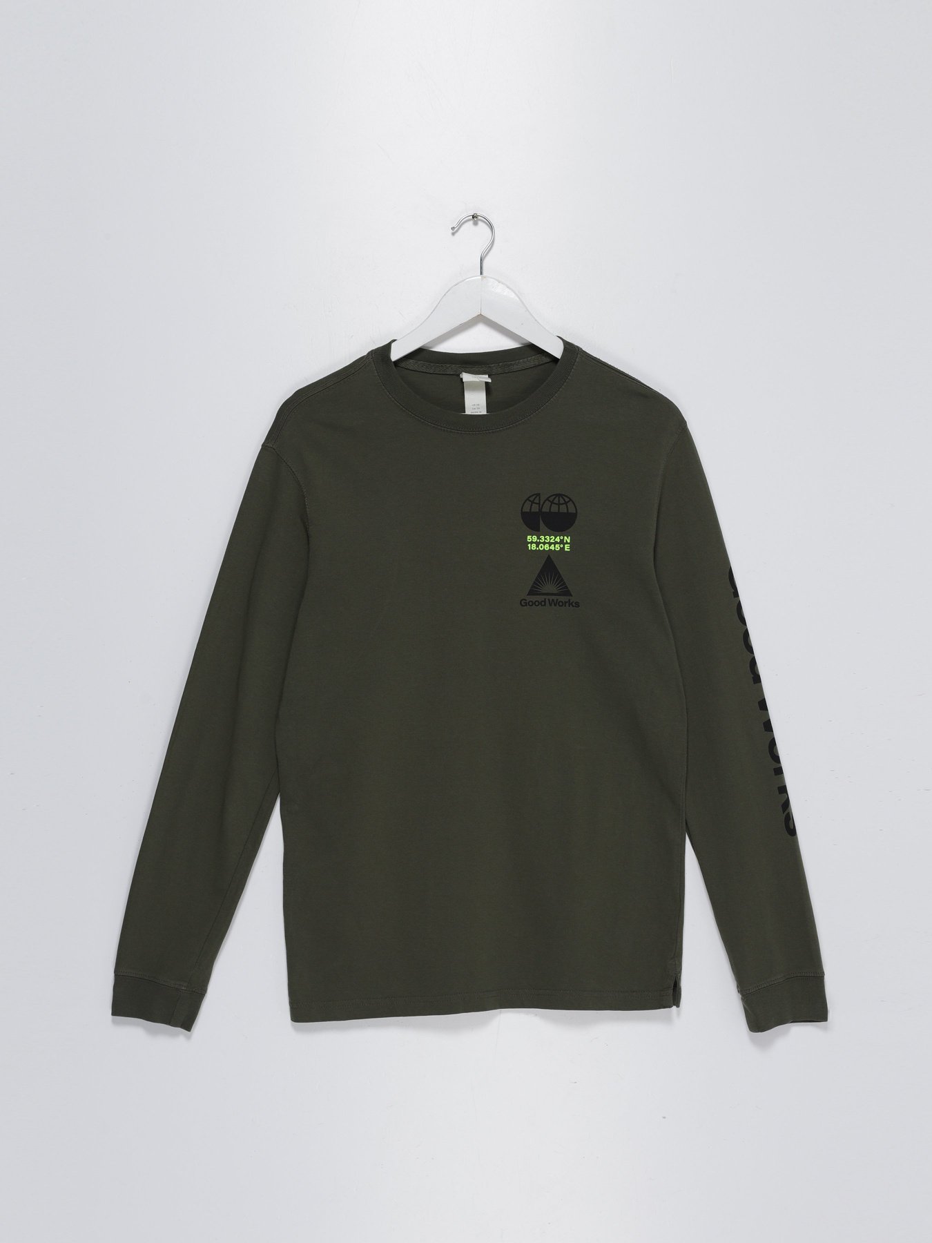 Лонгслив H&M модель 0891899_хакі Фото